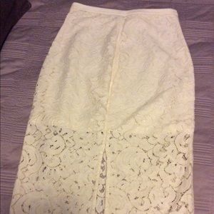 Express Lace Pencil Skirt
